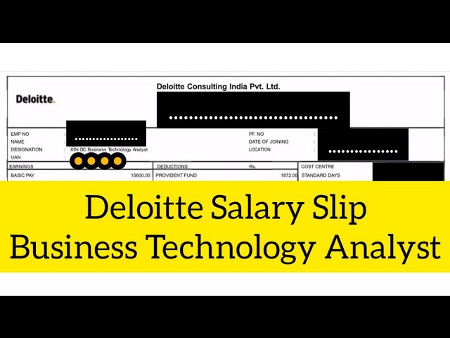 deloitte business technology analyst salary